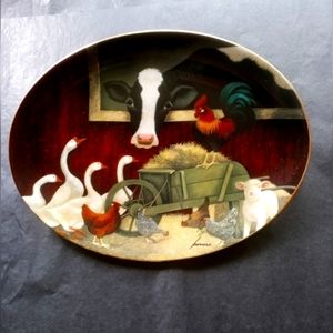 American Folk Art Collection The Gathering Lowell Herrero Plate